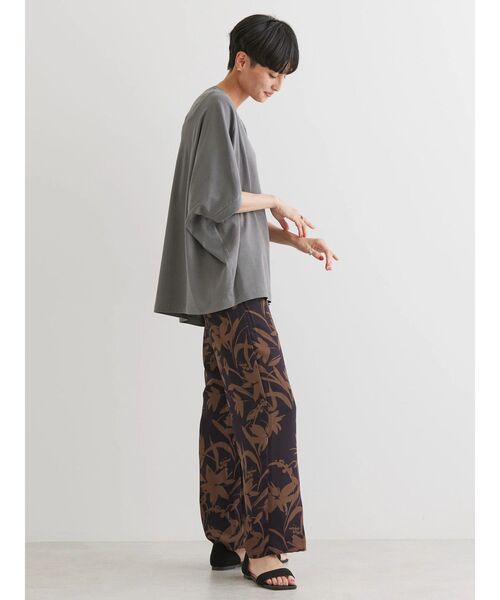 AMERICAN HOLIC（アメリカンホリック）の「キレイCottonドルマンカットプルオーバー（Tシャツ/カットソー・レディース・ライトイエロー/オフホワイト/ネイビー/チャコールグレー/ライトグレー・M/L）」の21枚目の写真