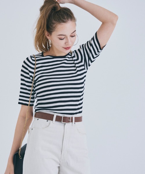 coca（coca）（コカ）の「フェイクレザー太ベルト（ベルト・レディース・ブラウン/ブラック・ONE SIZE）」の8枚目の写真