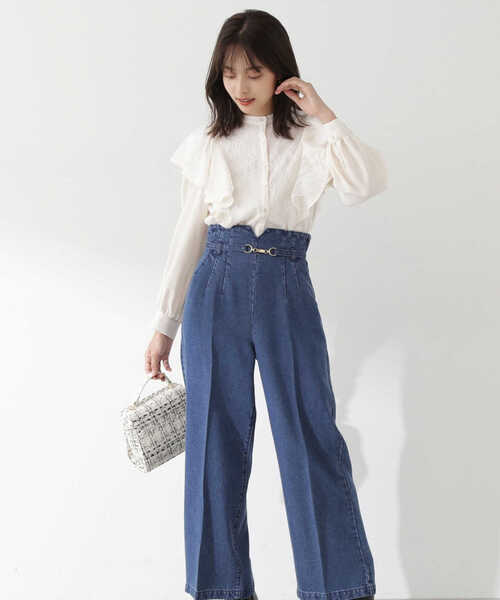 PROPORTION BODY DRESSING（プロポーションボディドレッシング）の「デニムワイドパンツ / 1213230801（その他パンツ・レディース・ブルー/ダークネイビー・MEDIUM/SMALL）」の7枚目の写真