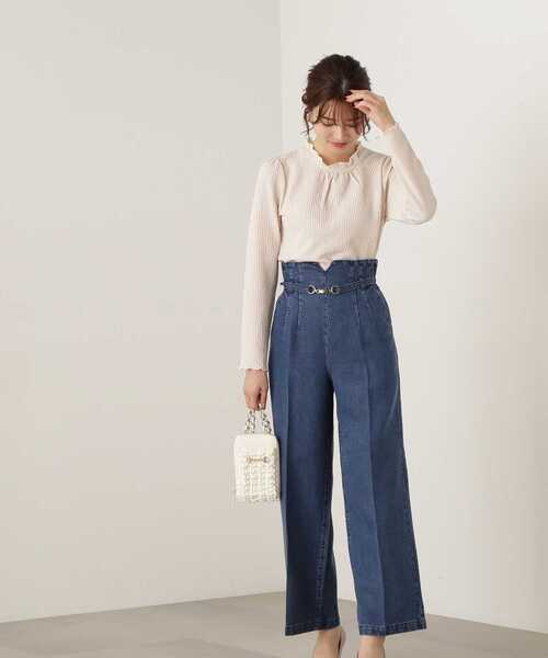 PROPORTION BODY DRESSING（プロポーションボディドレッシング）の「デニムワイドパンツ / 1213230801（その他パンツ・レディース・ブルー/ダークネイビー・MEDIUM/SMALL）」の12枚目の写真