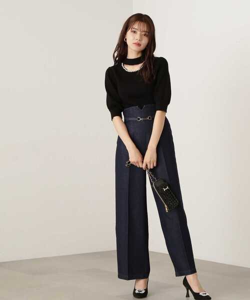 PROPORTION BODY DRESSING（プロポーションボディドレッシング）の「デニムワイドパンツ / 1213230801（その他パンツ・レディース・ブルー/ダークネイビー・MEDIUM/SMALL）」の17枚目の写真