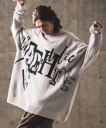 mn2806- Logo jacquard sweater ニット