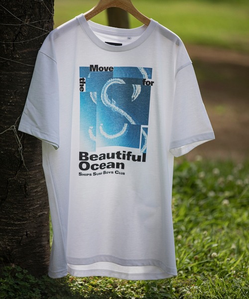 SHIPS.me(シップスミー)の「【ZOZO限定】SHIPS.me: UpDRIFT OCEAN Tee(Tシャツ/カットソー・メンズ・ブラック/ライトホワイト/ホワイト/ホワイト×ブルー/ホワイト×ネイビー/ホワイト×ピンク/ナチュラル/ブラック×イエロー・S/M/L/XL)」の8枚目の写真