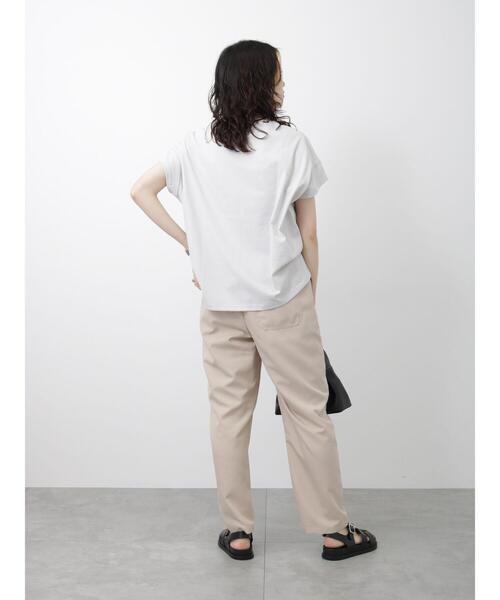 Samansa Mos2 blue(サマンサモスモスブルー)の「テーパードイージーパンツ(その他パンツ・レディース・ベージュ/ブラック/オレンジ/グリーン・F)」の9枚目の写真
