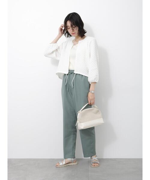 Samansa Mos2 blue(サマンサモスモスブルー)の「テーパードイージーパンツ(その他パンツ・レディース・ベージュ/ブラック/オレンジ/グリーン・F)」の13枚目の写真