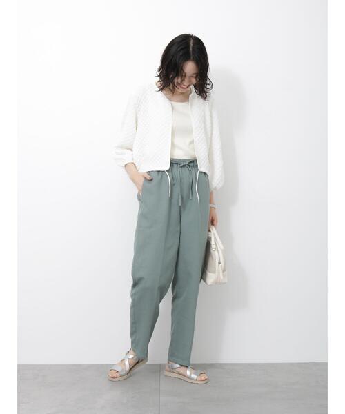 Samansa Mos2 blue(サマンサモスモスブルー)の「テーパードイージーパンツ(その他パンツ・レディース・ベージュ/ブラック/オレンジ/グリーン・F)」の14枚目の写真