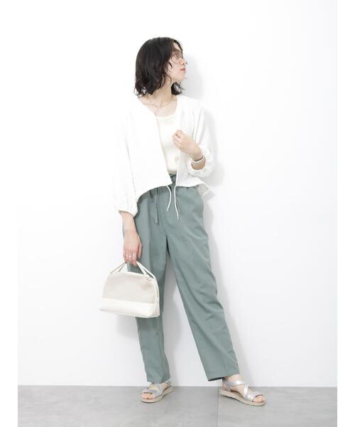 Samansa Mos2 blue(サマンサモスモスブルー)の「テーパードイージーパンツ(その他パンツ・レディース・ベージュ/ブラック/オレンジ/グリーン・F)」の15枚目の写真