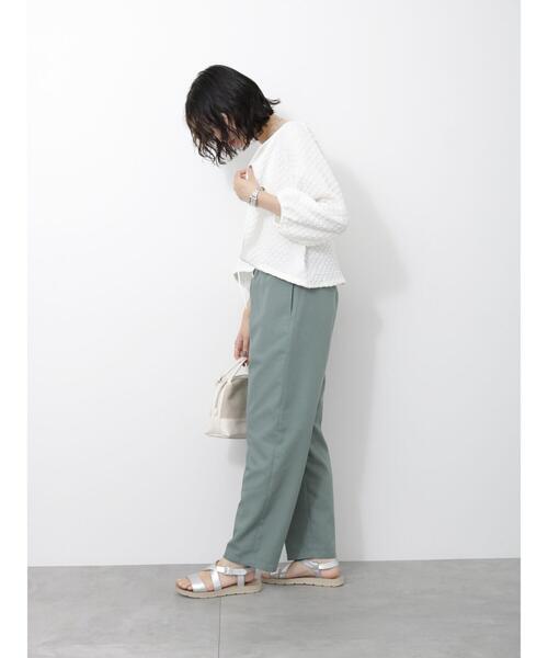 Samansa Mos2 blue(サマンサモスモスブルー)の「テーパードイージーパンツ(その他パンツ・レディース・ベージュ/ブラック/オレンジ/グリーン・F)」の18枚目の写真