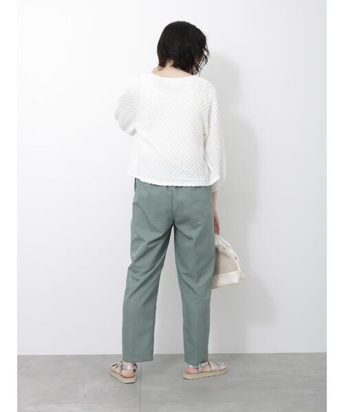 Samansa Mos2 blue(サマンサモスモスブルー)の「テーパードイージーパンツ(その他パンツ・レディース・ベージュ/ブラック/オレンジ/グリーン・F)」の19枚目の写真