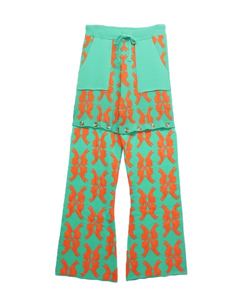 moyan ecri（モヤン エクリ）の「<moyan ecri>2WAYオリジナル柄パンツlucky charm motif multi way knit pants（その他パンツ・レディース・グリーン/ライトグリーン/ブルー・S/M）」の10枚目の写真