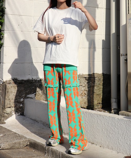 moyan ecri（モヤン エクリ）の「<moyan ecri>2WAYオリジナル柄パンツlucky charm motif multi way knit pants（その他パンツ・レディース・グリーン/ライトグリーン/ブルー・S/M）」の8枚目の写真