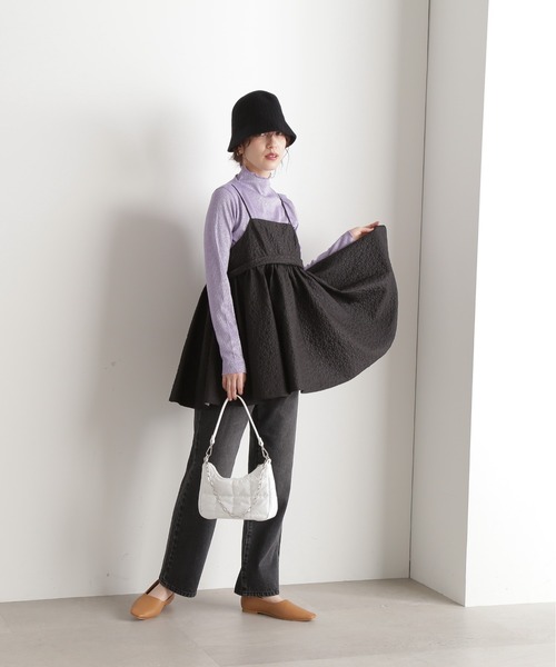 N.（N. Natural Beauty Basic）（エヌエヌナチュラルビューティーベーシック）の「◆ジャガードキャミチュニック（キャミソール・レディース・オフホワイト/ブラック・MEDIUM）」の19枚目の写真