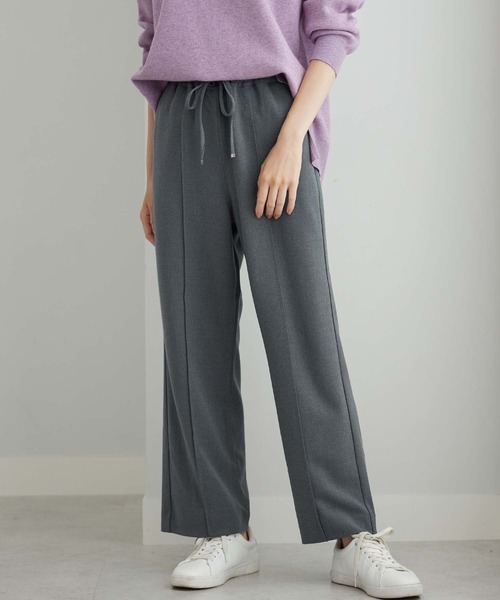 BELLUNA PLUS(ベルーナ)の「ストレッチ素材美脚ワイドパンツ60丈(その他パンツ・レディース・ブラウン系その他/ブルーグレー/グレー系その他/杢グレー・LARGE/X-LARGE/SMALL/MEDIUM)」の19枚目の写真