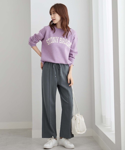 BELLUNA PLUS(ベルーナ)の「ストレッチ素材美脚ワイドパンツ60丈(その他パンツ・レディース・ブラウン系その他/ブルーグレー/グレー系その他/杢グレー・LARGE/X-LARGE/SMALL/MEDIUM)」の20枚目の写真