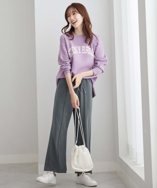 BELLUNA PLUS(ベルーナ)の「ストレッチ素材美脚ワイドパンツ60丈(その他パンツ・レディース・ブラウン系その他/ブルーグレー/グレー系その他/杢グレー・LARGE/X-LARGE/SMALL/MEDIUM)」の21枚目の写真