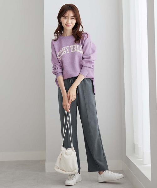 BELLUNA PLUS(ベルーナ)の「ストレッチ素材美脚ワイドパンツ60丈(その他パンツ・レディース・ブラウン系その他/ブルーグレー/グレー系その他/杢グレー・LARGE/X-LARGE/SMALL/MEDIUM)」の22枚目の写真