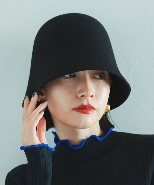 HARE（ハレ）の「フェルトハット(HARE)（ハット・レディース・ブラック・FREE）」の2枚目の写真