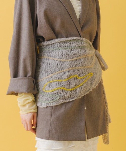 Kastane(カスタネ)の「【C -cie-】 contour scarf(ストール/ショール・レディース・ホワイト/ライトグレー・FREE)」の12枚目の写真