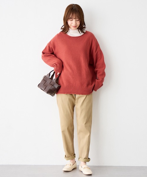 Viola e Viola(ヴィオラエヴィオラ)の「綿混ストレッチゆとりシルエットレギパン(その他パンツ・レディース・キナリ/カーキ/ブラック/インディゴブルー/ベージュ/ネイビー・M/L/3L/5L/4L/LL)」の20枚目の写真