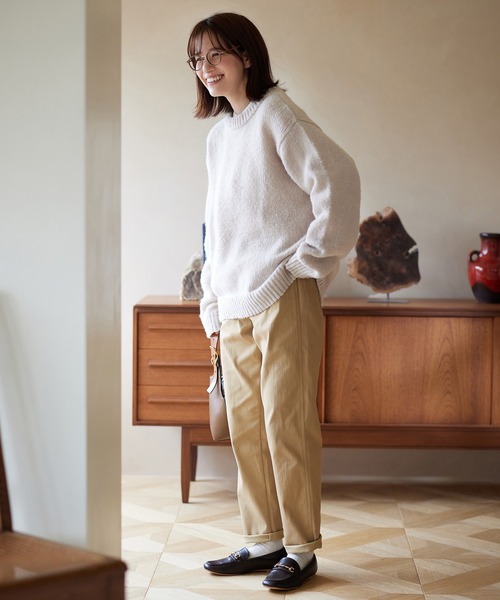 Viola e Viola(ヴィオラエヴィオラ)の「綿混ストレッチゆとりシルエットレギパン(その他パンツ・レディース・キナリ/カーキ/ブラック/インディゴブルー/ベージュ/ネイビー・M/L/3L/5L/4L/LL)」の21枚目の写真