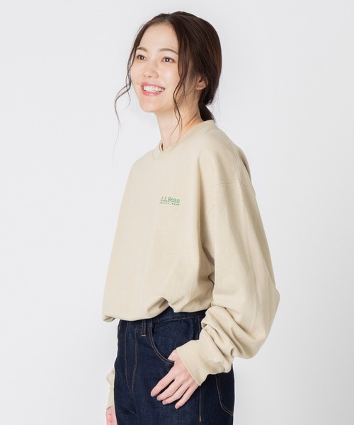 L.L.Bean（エルエルビーン）の「【JAPAN EDITION】ユニオン・ロングスリーブ・Tシャツ（Tシャツ/カットソー・レディース・ホワイト/ベージュ/グリーン/ライトグレー/ネイビー/ネイビー系・MEDIUM）」の7枚目の写真