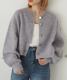 【wool】シャギーショート丈カーディガン
