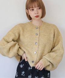 【wool】シャギーショート丈カーディガン