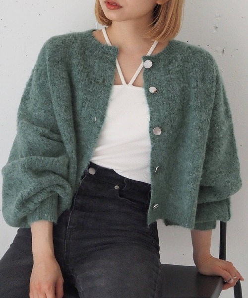 kapital ショート丈カーディガン　ボレロ tiptop（ティップトップ）の「【wool】シャギーショート丈カーディガン