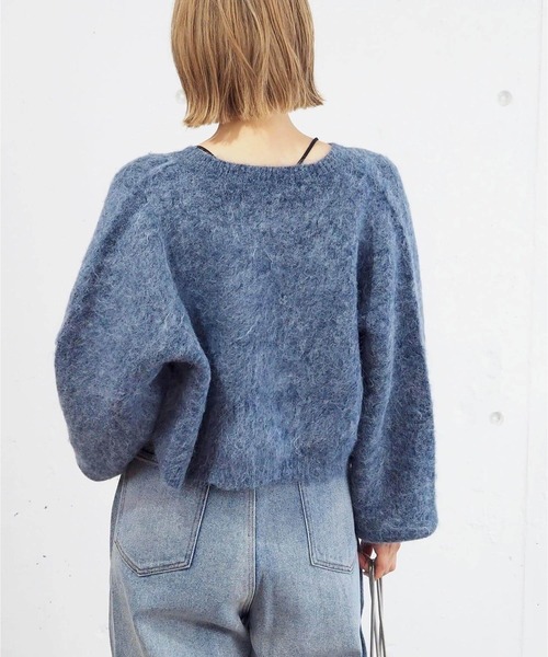 tiptop(ティップトップ)の「【wool】シャギーショート丈カーディガン(カーディガン/ボレロ・レディース・ピンク/ライム/チャコールグレー/アイボリー/ブルー系その他/グレー/グリーン・FREE)」の22枚目の写真