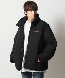 韓国風 オーバーサイズ ショート丈 ボリュームネックアウター フェイクダウンジャケット -mihns closet-