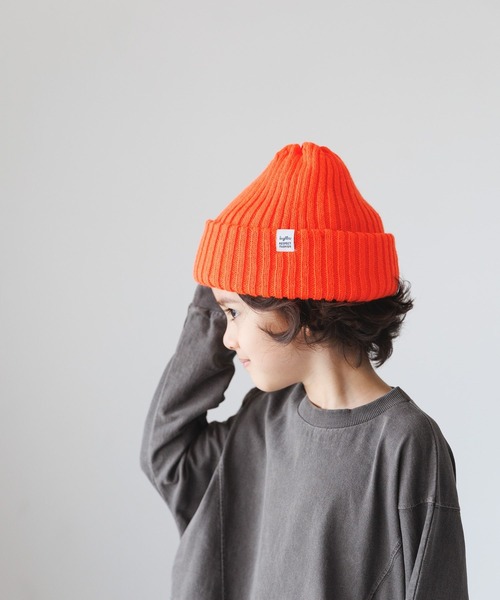 BAYFLOW（ベイフロー）の「ニットワッチ（KIDS）（ニットキャップ/ビーニー・キッズ・ブラック/パープル/オレンジ/カーキ・FREE）」の4枚目の写真