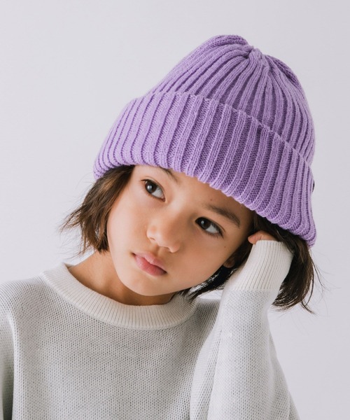 BAYFLOW（ベイフロー）の「ニットワッチ（KIDS）（ニットキャップ/ビーニー・キッズ・ブラック/パープル/オレンジ/カーキ・FREE）」の15枚目の写真