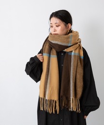 welleg | 幅たっぷり 大判チェックストール(ストール/ショール)