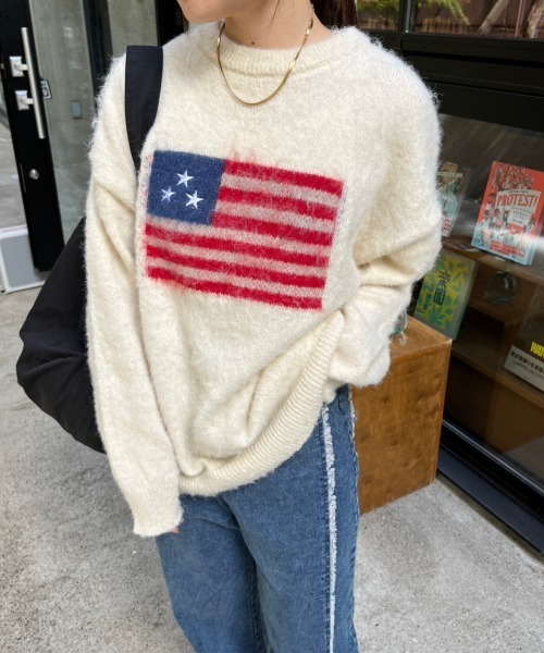 nemne store（ネンネストア）の「【低身長サイズあり】アソートモチーフニット（ニット/セーター・レディース・ブルー/グレー/ネイビー系2/アイボリー系2/ネイビー系3/グレー系その他/アイボリー系1/ネイビー系1/スミクロ・SMALL/MEDIUM）」の5枚目の写真