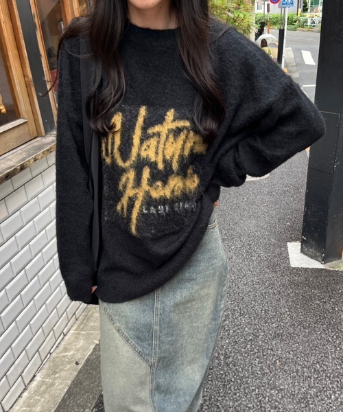 nemne store（ネンネストア）の「【低身長サイズあり】アソートモチーフニット（ニット/セーター・レディース・ブルー/グレー/ネイビー系2/アイボリー系2/ネイビー系3/グレー系その他/アイボリー系1/ネイビー系1/スミクロ・SMALL/MEDIUM）」の10枚目の写真