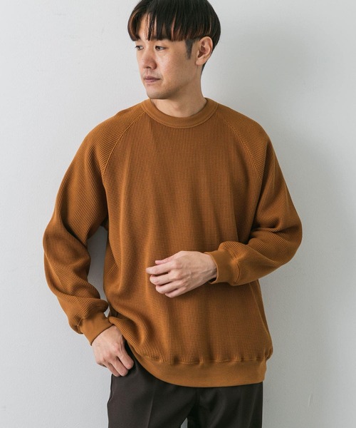 URBAN RESEARCH DOORS（アーバンリサーチドアーズ）の「『XLサイズあり』『UR TECH』ワッフルロングスリーブTシャツ（Tシャツ/カットソー・メンズ・ベージュ系その他/オレンジ/ブルー系その他/チャコールグレー・X-LARGE/LARGE/MEDIUM）」の5枚目の写真