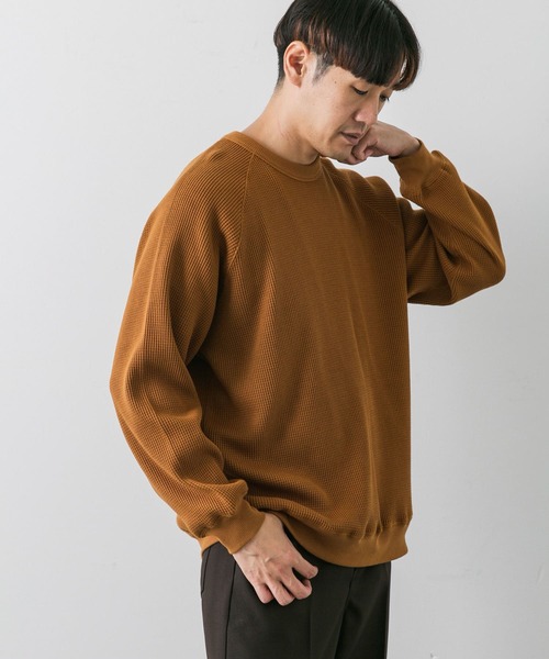 URBAN RESEARCH DOORS（アーバンリサーチドアーズ）の「『XLサイズあり』『UR TECH』ワッフルロングスリーブTシャツ（Tシャツ/カットソー・メンズ・ベージュ系その他/オレンジ/ブルー系その他/チャコールグレー・X-LARGE/LARGE/MEDIUM）」の6枚目の写真