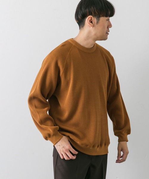 URBAN RESEARCH DOORS（アーバンリサーチドアーズ）の「『XLサイズあり』『UR TECH』ワッフルロングスリーブTシャツ（Tシャツ/カットソー・メンズ・ベージュ系その他/オレンジ/ブルー系その他/チャコールグレー・X-LARGE/LARGE/MEDIUM）」の7枚目の写真