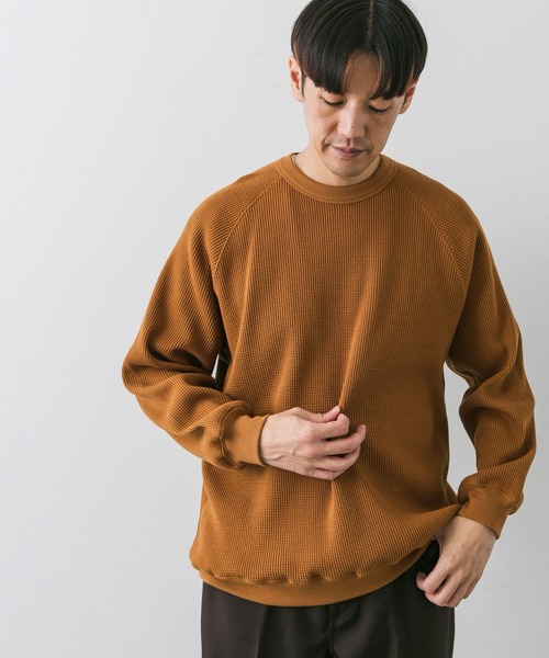 URBAN RESEARCH DOORS（アーバンリサーチドアーズ）の「『XLサイズあり』『UR TECH』ワッフルロングスリーブTシャツ（Tシャツ/カットソー・メンズ・ベージュ系その他/オレンジ/ブルー系その他/チャコールグレー・X-LARGE/LARGE/MEDIUM）」の8枚目の写真