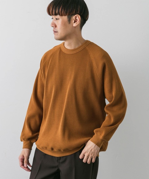 URBAN RESEARCH DOORS（アーバンリサーチドアーズ）の「『XLサイズあり』『UR TECH』ワッフルロングスリーブTシャツ（Tシャツ/カットソー・メンズ・ベージュ系その他/オレンジ/ブルー系その他/チャコールグレー・X-LARGE/LARGE/MEDIUM）」の9枚目の写真