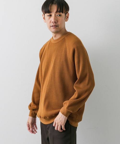 URBAN RESEARCH DOORS（アーバンリサーチドアーズ）の「『XLサイズあり』『UR TECH』ワッフルロングスリーブTシャツ（Tシャツ/カットソー・メンズ・ベージュ系その他/オレンジ/ブルー系その他/チャコールグレー・X-LARGE/LARGE/MEDIUM）」の10枚目の写真