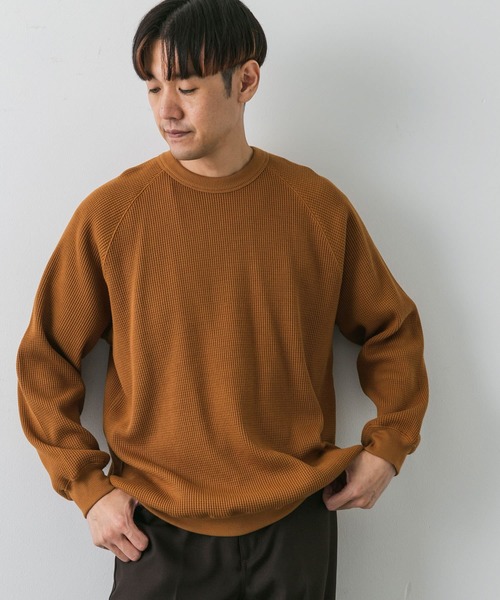 URBAN RESEARCH DOORS（アーバンリサーチドアーズ）の「『XLサイズあり』『UR TECH』ワッフルロングスリーブTシャツ（Tシャツ/カットソー・メンズ・ベージュ系その他/オレンジ/ブルー系その他/チャコールグレー・X-LARGE/LARGE/MEDIUM）」の11枚目の写真