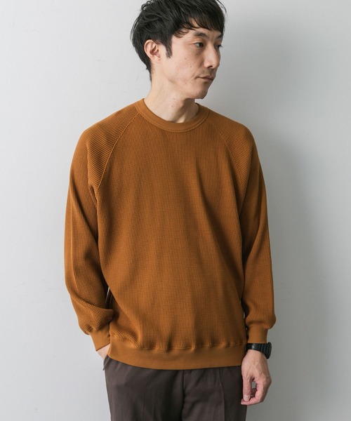 URBAN RESEARCH DOORS（アーバンリサーチドアーズ）の「『XLサイズあり』『UR TECH』ワッフルロングスリーブTシャツ（Tシャツ/カットソー・メンズ・ベージュ系その他/オレンジ/ブルー系その他/チャコールグレー・X-LARGE/LARGE/MEDIUM）」の15枚目の写真
