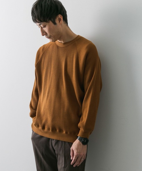 URBAN RESEARCH DOORS（アーバンリサーチドアーズ）の「『XLサイズあり』『UR TECH』ワッフルロングスリーブTシャツ（Tシャツ/カットソー・メンズ・ベージュ系その他/オレンジ/ブルー系その他/チャコールグレー・X-LARGE/LARGE/MEDIUM）」の16枚目の写真