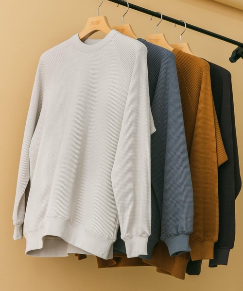 URBAN RESEARCH DOORS（アーバンリサーチドアーズ）の「『XLサイズあり』『UR TECH』ワッフルロングスリーブTシャツ（Tシャツ/カットソー・メンズ・ベージュ系その他/オレンジ/ブルー系その他/チャコールグレー・X-LARGE/LARGE/MEDIUM）」の19枚目の写真