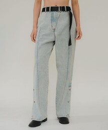 クヌースマーフ　slit belt slacks pants/denim 中古・古着通販】knuth marf (クヌースマーフ) slit belt slacks