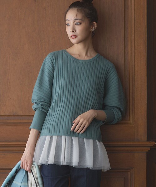 【セール】BOREROリブドルマン ニット（ニット/セーター）｜組曲（クミキョク）