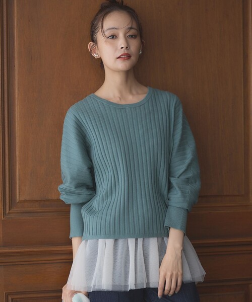 【セール】BOREROリブドルマン ニット（ニット/セーター）｜組曲（クミキョク）