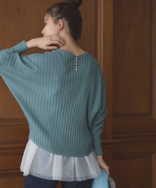 【セール】BOREROリブドルマン ニット（ニット/セーター）｜組曲（クミキョク）
