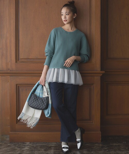 【セール】BOREROリブドルマン ニット（ニット/セーター）｜組曲（クミキョク）